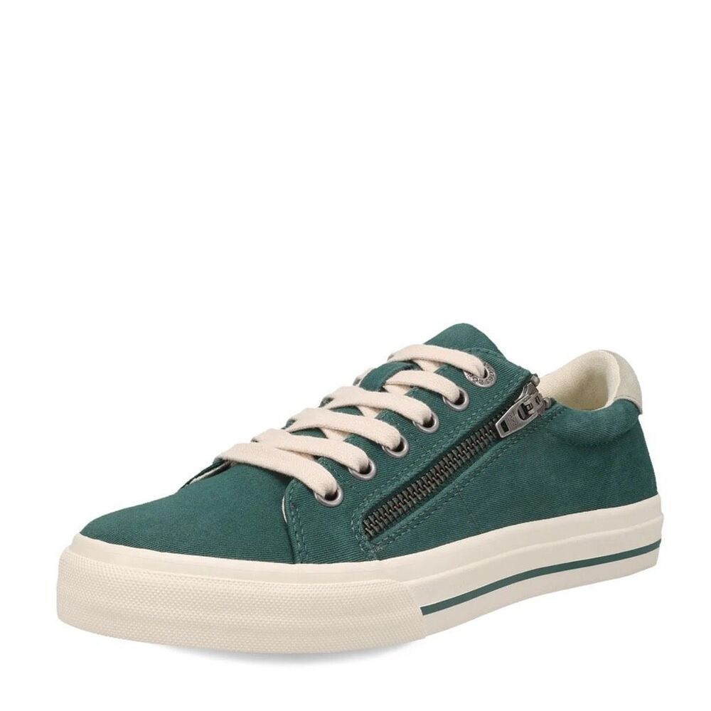 TAOS Z Soul Canvas Zipper Sneaker in Clover Green *NEW*